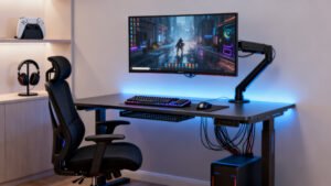 Organizando setup gamer: ergonomia, cabos e otimização de espaço