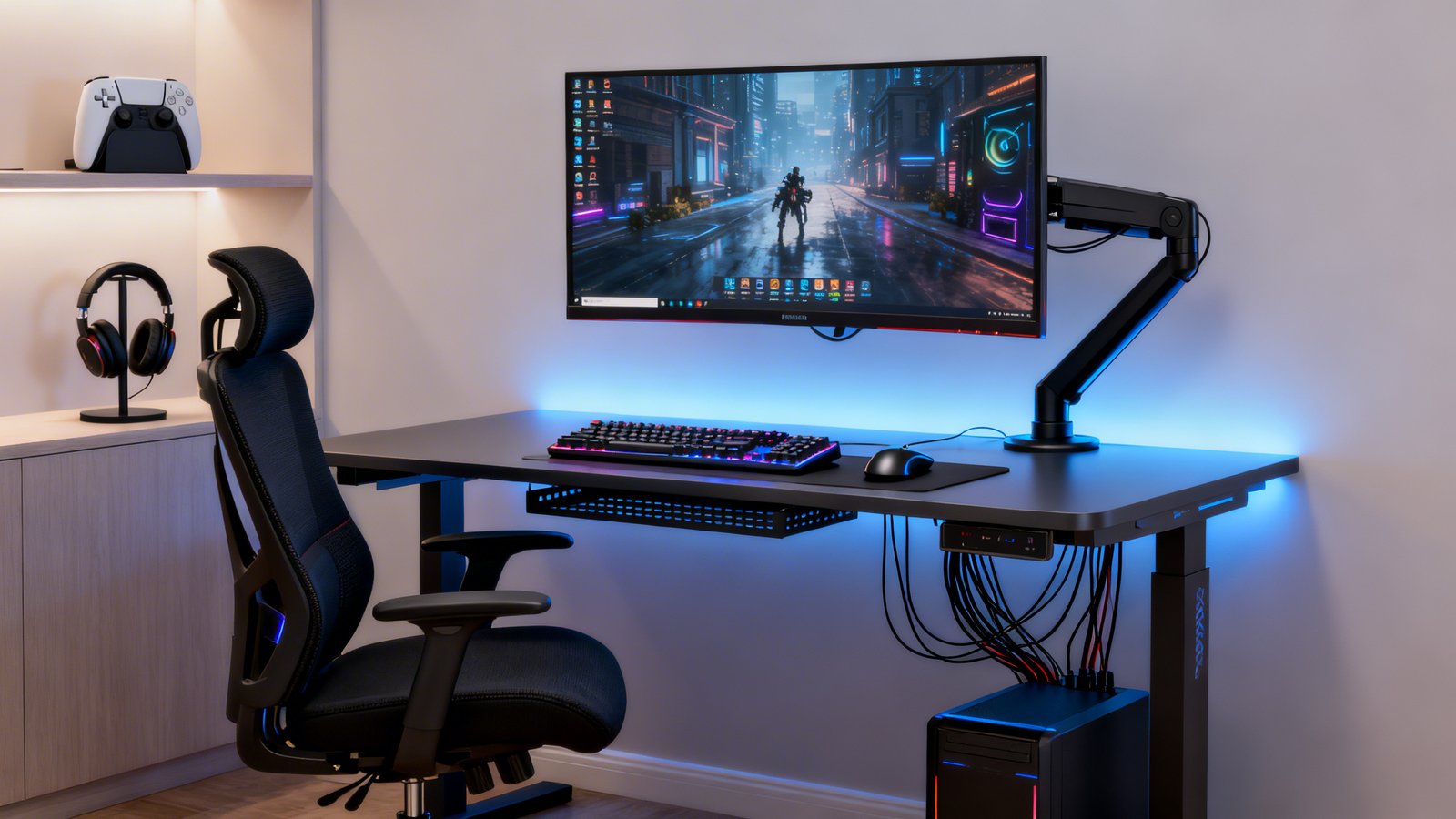 Organizando setup gamer: ergonomia, cabos e otimização de espaço